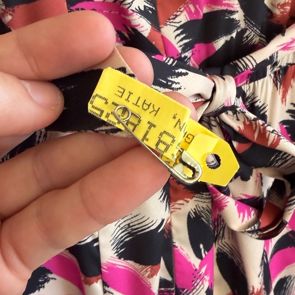 Catherine Malandrino Halter Midi in Pink, Cream, Orange & Black | SZ 4 EUC! - Picture 11 of 11